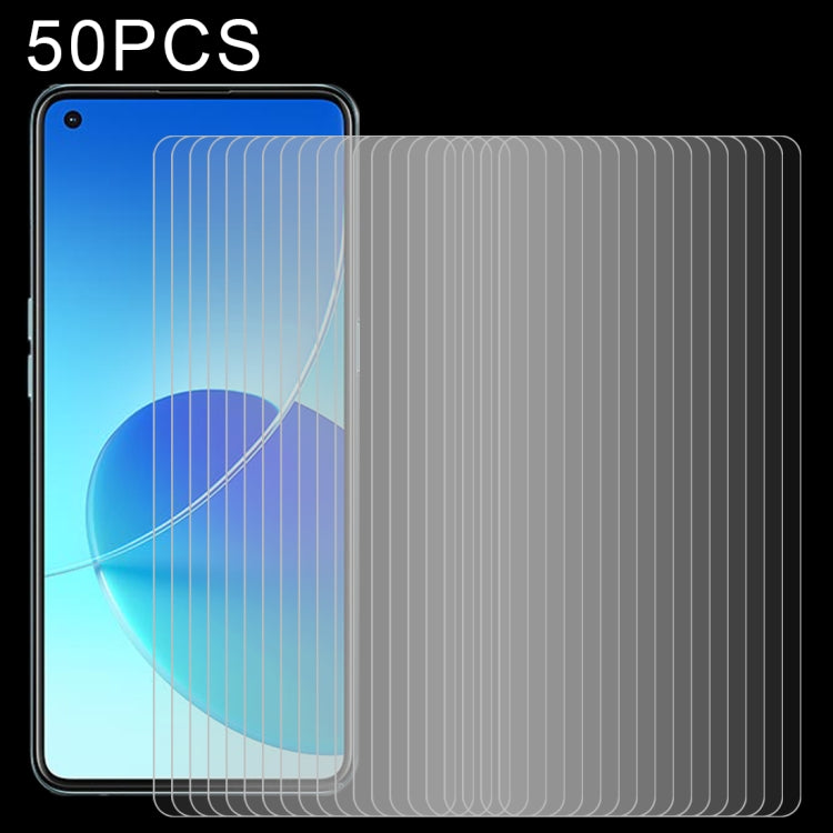 50 PCS 0.26mm 9H 2.5D Tempered Glass Film, For OPPO A16 / A16S (50 PCS), For OPPO Reno6 4G / Reno6 Z (50 PCS)