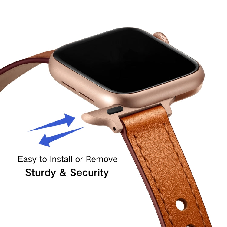 14mm Couple Style Leather Replacement Strap Watchband For Apple Watch Series