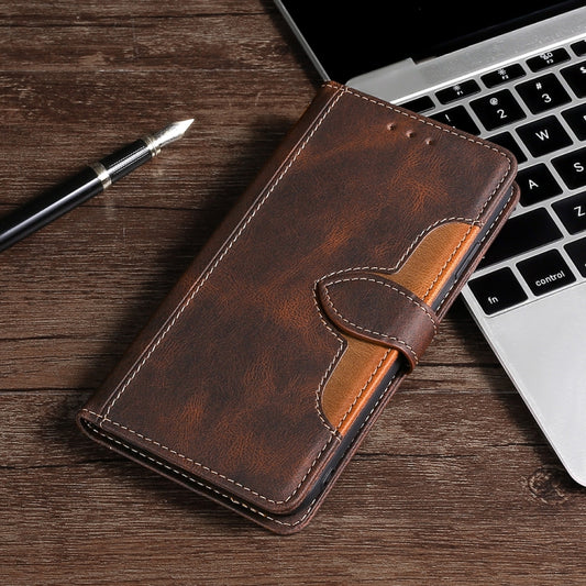 Stitching Skin Feel Magnetic Buckle Horizontal Flip PU Leather Case with Holder &amp; Card Slots &amp; Wallet