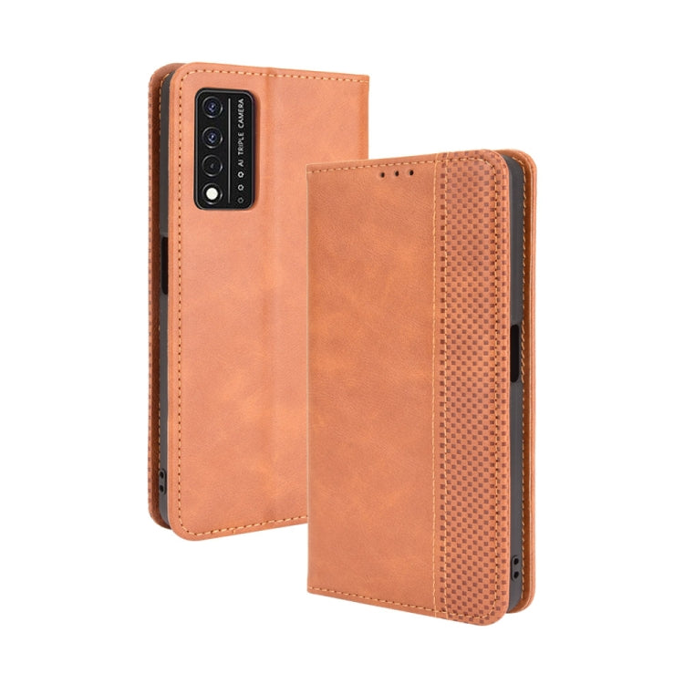 Magnetic Buckle Retro Crazy Horse Texture Horizontal Flip Leather Case with Holder &amp; Card Slots &amp; Photo Frame, For Infinix Note 10 Pro / 10 Pro NFC, For Infinix Note 10, For Blackview A100, For Oukitel C21 Pro, For Oukitel C21, For Umidigi Power 5