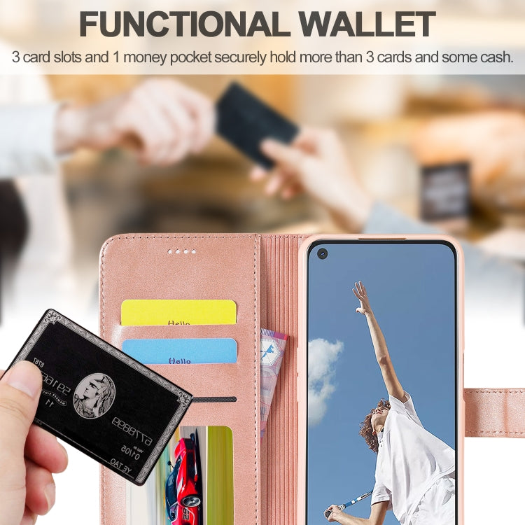 LC.IMEEKE Calf Texture Horizontal Flip Leather Case with Holder & Card Slots & Wallet, For OPPO A16