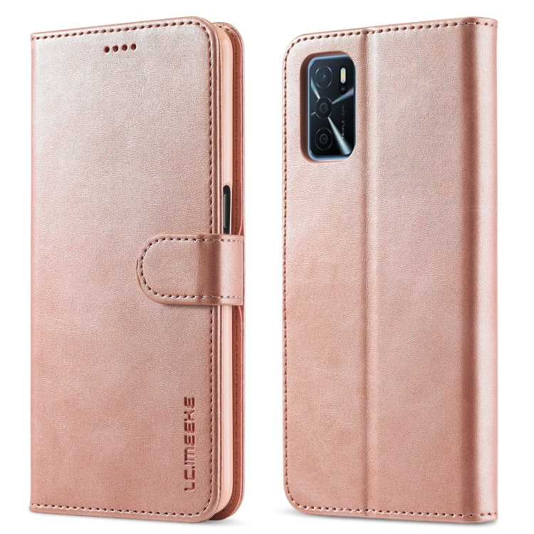 LC.IMEEKE Calf Texture Horizontal Flip Leather Case with Holder & Card Slots & Wallet, For OPPO A16