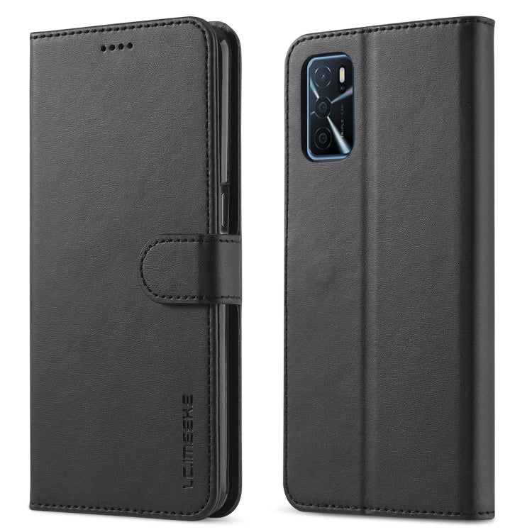 LC.IMEEKE Calf Texture Horizontal Flip Leather Case with Holder & Card Slots & Wallet, For OPPO A16