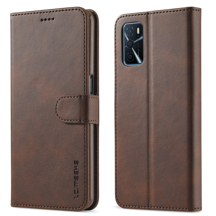 LC.IMEEKE Calf Texture Horizontal Flip Leather Case with Holder & Card Slots & Wallet, For OPPO A16