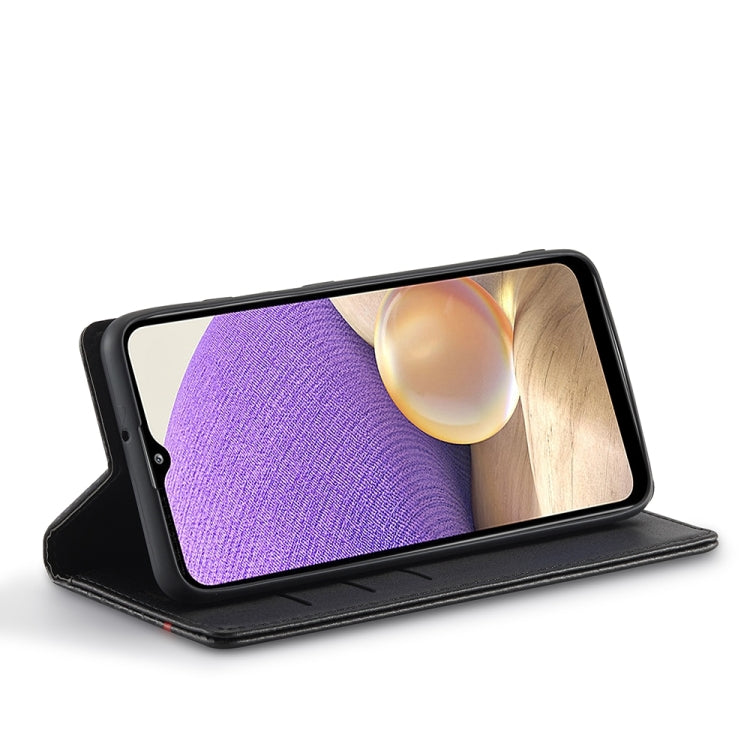 LC.IMEEKE Carbon Fiber PU + TPU Horizontal Flip Leather Case with Holder &amp; Card Slot &amp; Wallet For Samsung Galaxy A32 5G(Vertical Black), For Samsung Galaxy A32 5G