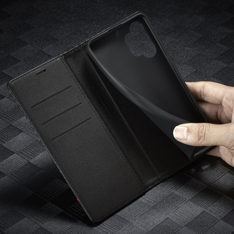 LC.IMEEKE Carbon Fiber PU + TPU Horizontal Flip Leather Case with Holder &amp; Card Slot &amp; Wallet For Samsung Galaxy A32 5G(Vertical Black), For Samsung Galaxy A32 5G