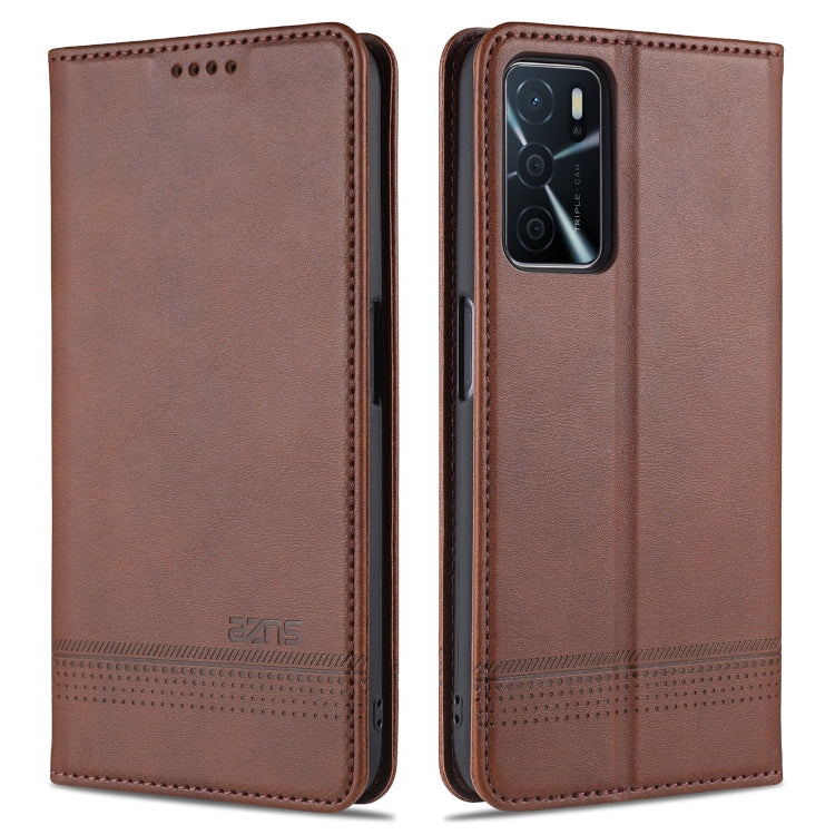 AZNS Magnetic Calf Texture Horizontal Flip Leather Case with Card Slots & Holder & Wallet, For OPPO A16, For Honor X20 SE