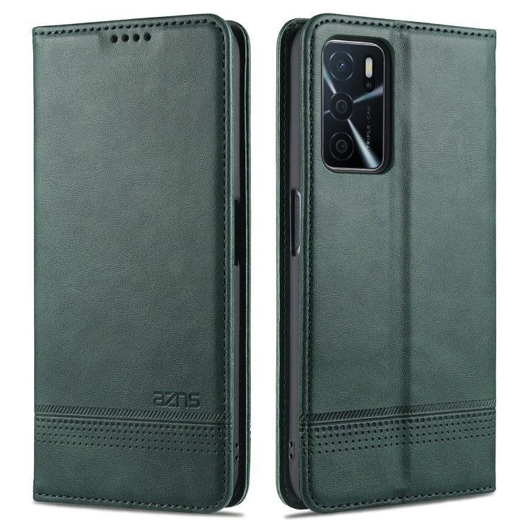 AZNS Magnetic Calf Texture Horizontal Flip Leather Case with Card Slots & Holder & Wallet, For OPPO A16, For Honor X20 SE