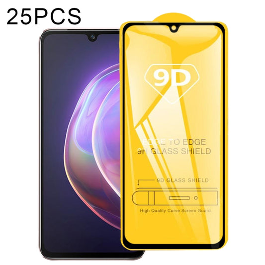 25 PCS 9D Full Glue Full Screen Tempered Glass Film, For vivo V21 / V21 5G / V23e 5G (25 PCS), For vivo V21e / V21e 5G (25 PCS), For vivo iQOO 8 (25 PCS)