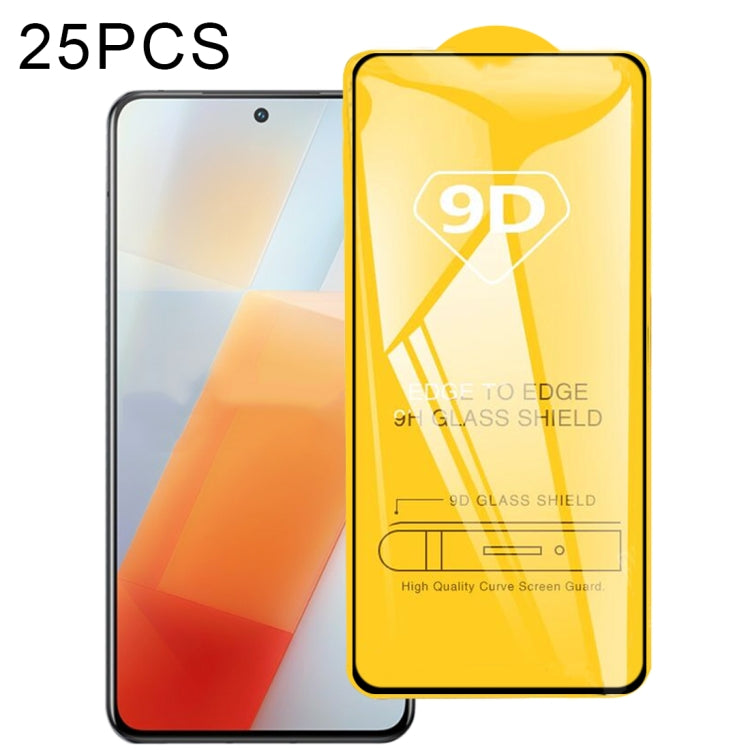 25 PCS 9D Full Glue Full Screen Tempered Glass Film, For vivo V21 / V21 5G / V23e 5G (25 PCS), For vivo V21e / V21e 5G (25 PCS), For vivo iQOO 8 (25 PCS)