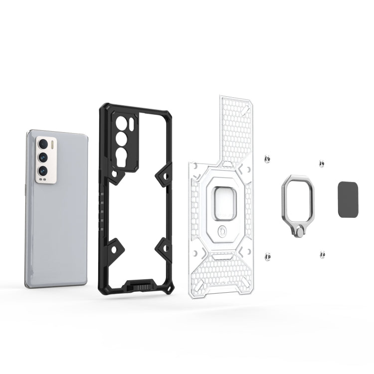 Space PC+TPU Shockproof Case with Ring Holder, For OPPO Realme GT Master Explorer