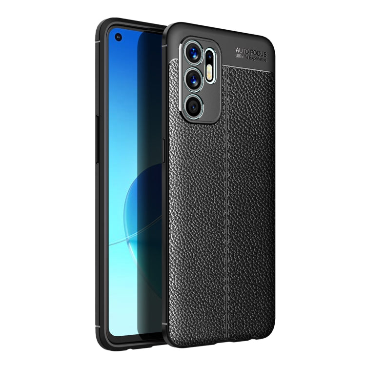 Litchi Texture TPU Shockproof Case, For vivo iQOO 8, For vivo iQOO 8 Pro, For OPPO Reno6 4G (Indonesia)