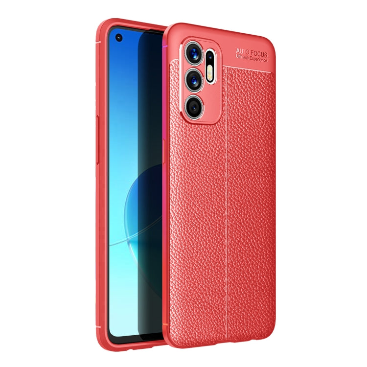 Litchi Texture TPU Shockproof Case, For vivo iQOO 8, For vivo iQOO 8 Pro, For OPPO Reno6 4G (Indonesia)