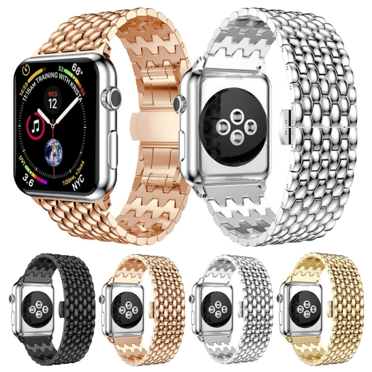 Fish-scale Texture Metal Replacement Strap Watchband For Apple Watch Series, 7 41mm / 6 &amp; SE &amp; 5 &amp; 4 40mm / 3 &amp; 2 &amp; 1 38mm, 7 45mm / 6 &amp; SE &amp; 5 &amp; 4 44mm / 3 &amp; 2 &amp; 1 42mm