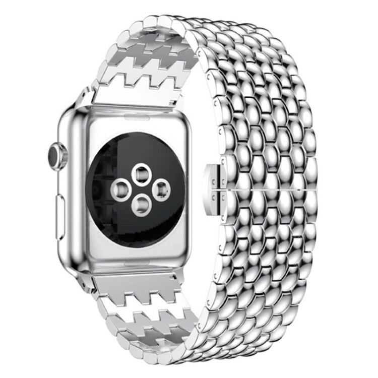 Fish-scale Texture Metal Replacement Strap Watchband For Apple Watch Series, 7 41mm / 6 &amp; SE &amp; 5 &amp; 4 40mm / 3 &amp; 2 &amp; 1 38mm, 7 45mm / 6 &amp; SE &amp; 5 &amp; 4 44mm / 3 &amp; 2 &amp; 1 42mm