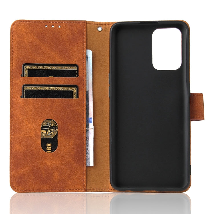 Solid Color Skin Feel Magnetic Buckle Horizontal Flip Calf Texture PU Leather Case with Holder & Card Slots & Wallet, For OPPO Reno 6Z