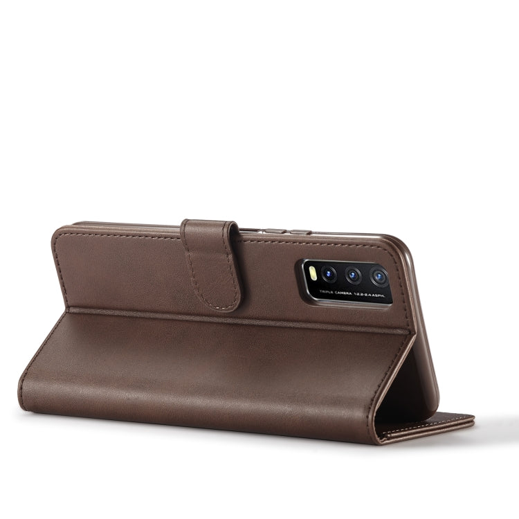 LC.IMEEKE Calf Texture Horizontal Flip Leather Case with Holder & Card Slots & Wallet, For Y20/Y20i/Y30/iQOO U1x