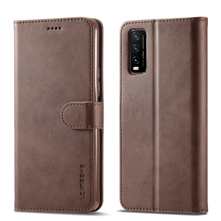 LC.IMEEKE Calf Texture Horizontal Flip Leather Case with Holder &amp; Card Slots &amp; Wallet, For Y20/Y20i/Y30/iQOO U1x