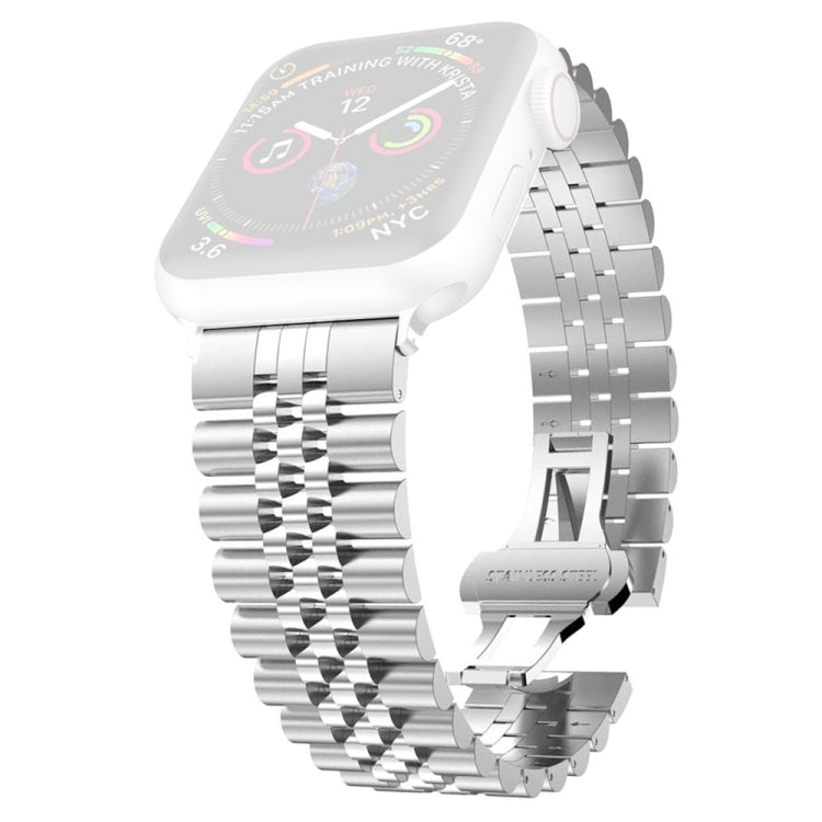 Women Five Beads Stainless Steel Replacement Watchband Width: 20mm For Apple Watch Series, 7 45mm / 6 &amp; SE &amp; 5 &amp; 4 44mm / 3 &amp; 2 &amp; 1 42mm, 7 41mm / 6 &amp; SE &amp; 5 &amp; 4 40mm / 3 &amp; 2 &amp; 1 38mm