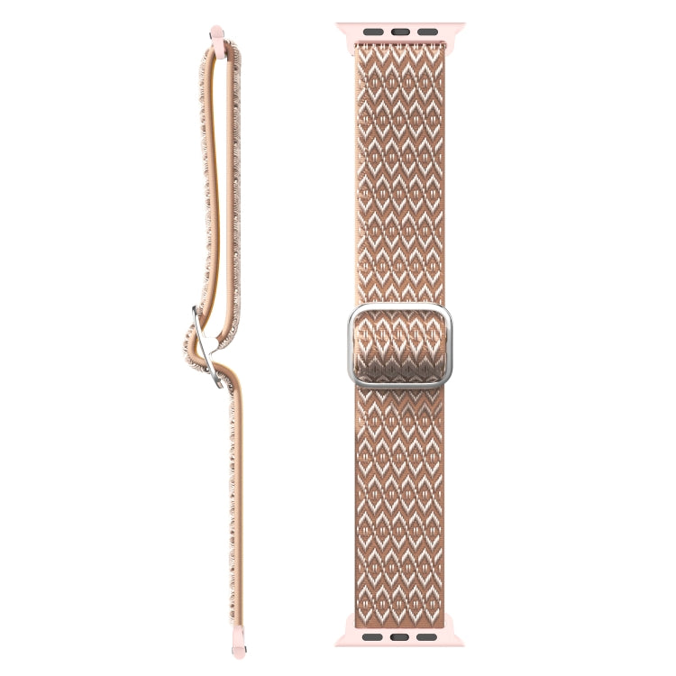 Adjustable Rhombic Texture Elastic Replacement Strap Watchband For Apple Watch Series, 7 41mm / 6 &amp; SE &amp; 5 &amp; 4 40mm / 3 &amp; 2 &amp; 1 38mm, 7 45mm / 6 &amp; SE &amp; 5 &amp; 4 44mm / 3 &amp; 2 &amp; 1 42mm