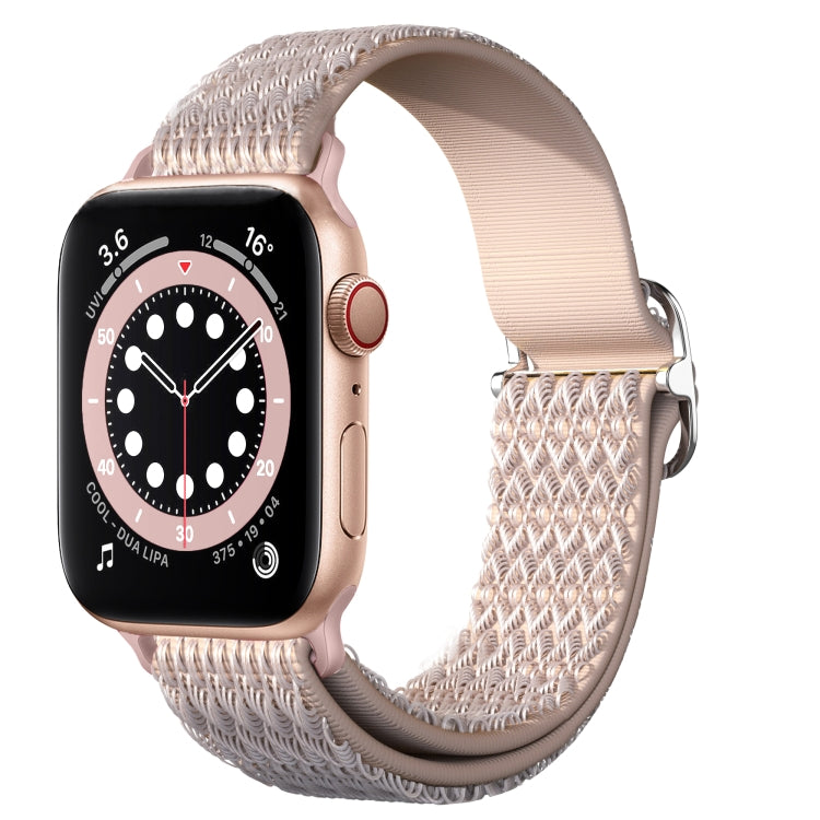 Adjustable Rhombic Texture Elastic Replacement Strap Watchband For Apple Watch Series, 7 41mm / 6 &amp; SE &amp; 5 &amp; 4 40mm / 3 &amp; 2 &amp; 1 38mm, 7 45mm / 6 &amp; SE &amp; 5 &amp; 4 44mm / 3 &amp; 2 &amp; 1 42mm