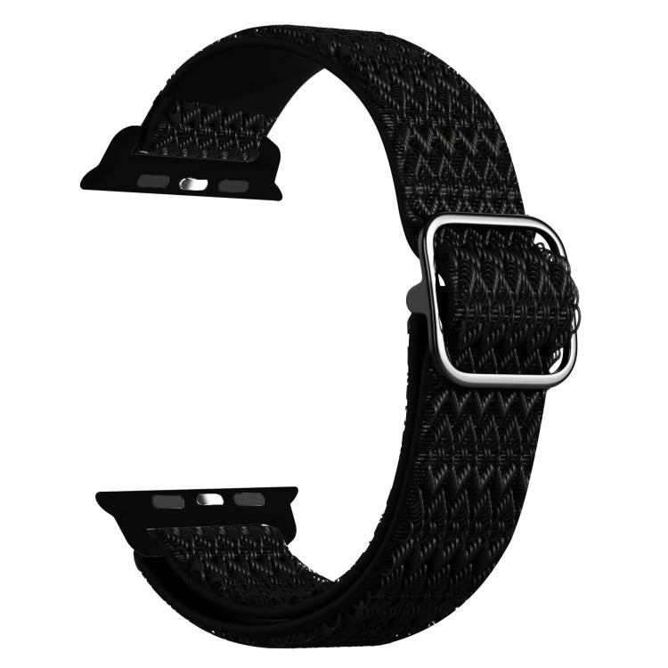 Adjustable Rhombic Texture Elastic Replacement Strap Watchband For Apple Watch Series, 7 41mm / 6 &amp; SE &amp; 5 &amp; 4 40mm / 3 &amp; 2 &amp; 1 38mm, 7 45mm / 6 &amp; SE &amp; 5 &amp; 4 44mm / 3 &amp; 2 &amp; 1 42mm