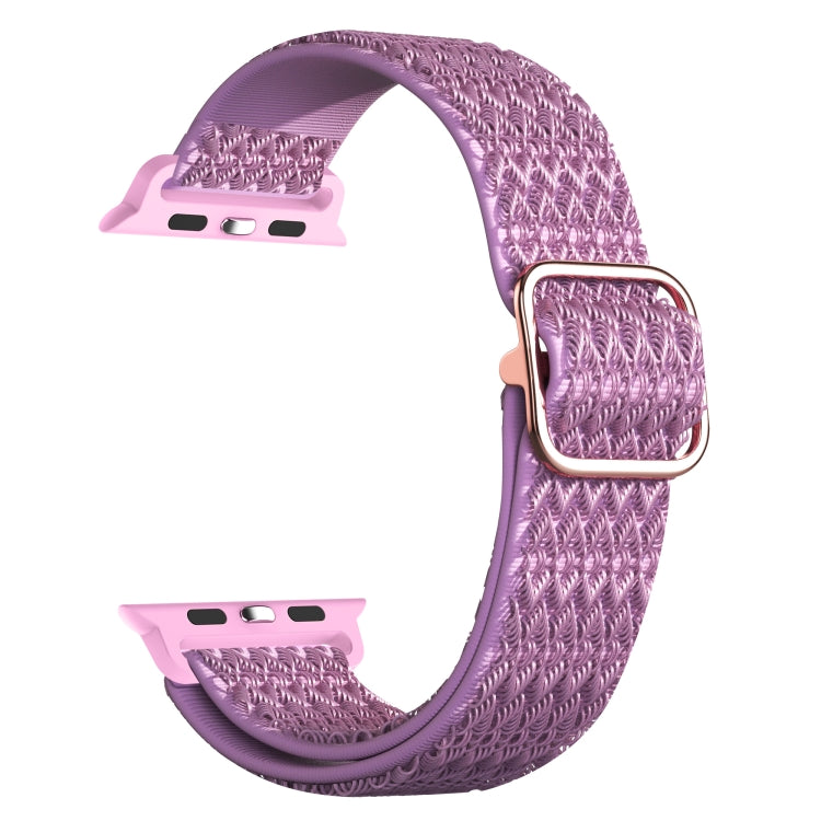 Adjustable Rhombic Texture Elastic Replacement Strap Watchband For Apple Watch Series, 7 41mm / 6 &amp; SE &amp; 5 &amp; 4 40mm / 3 &amp; 2 &amp; 1 38mm, 7 45mm / 6 &amp; SE &amp; 5 &amp; 4 44mm / 3 &amp; 2 &amp; 1 42mm