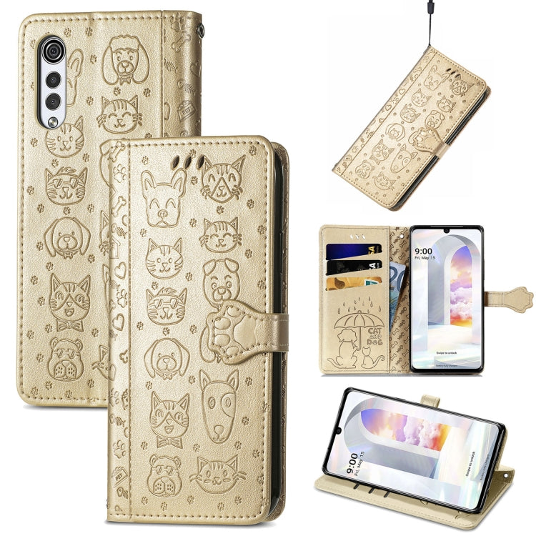 Lovely Cat and Dog Embossing Pattern Horizontal Flip Leather Case , with Holder &amp; Card Slots &amp; Wallet &amp; Cartoon Clasp &amp; Lanyard, For Google Pixel 5a 5G, For LG Velvet 2 Pro, For Motorola Edge 20 Pro, For OPPO Reno6 Z