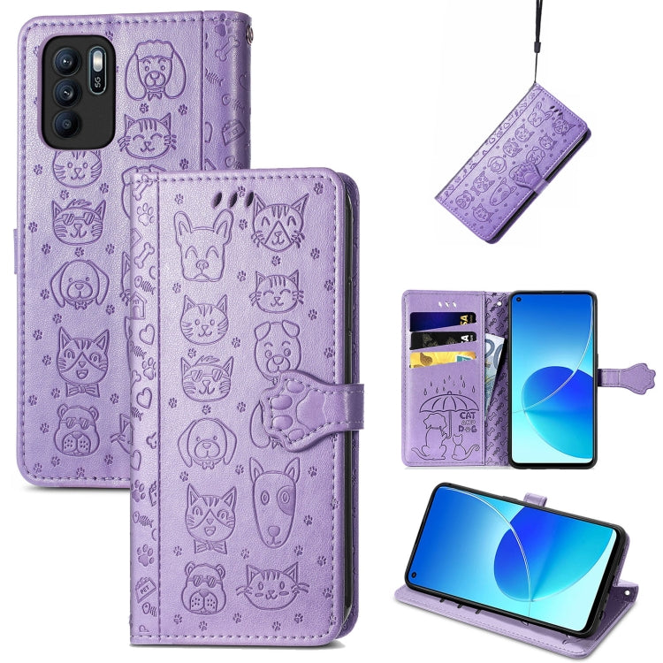 Lovely Cat and Dog Embossing Pattern Horizontal Flip Leather Case , with Holder &amp; Card Slots &amp; Wallet &amp; Cartoon Clasp &amp; Lanyard, For OPPO Realme C20, For UMIDIGI Bison GT, For Wiko Y61, For Xiaomi Redmi 10