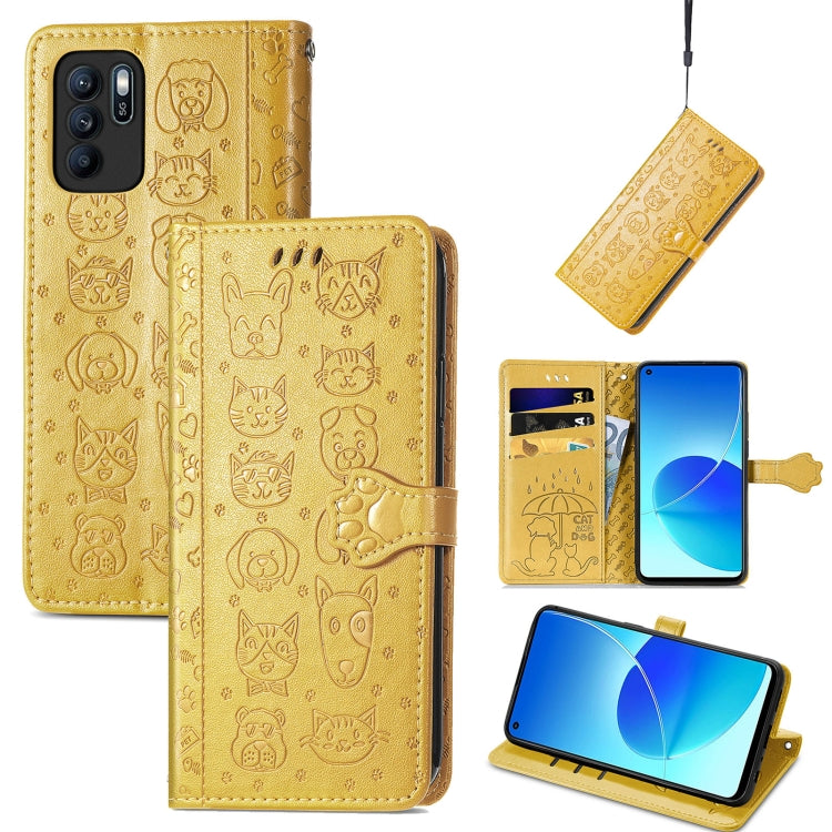 Lovely Cat and Dog Embossing Pattern Horizontal Flip Leather Case , with Holder &amp; Card Slots &amp; Wallet &amp; Cartoon Clasp &amp; Lanyard, For OPPO Realme C20, For UMIDIGI Bison GT, For Wiko Y61, For Xiaomi Redmi 10