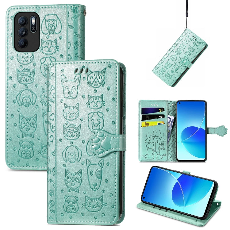 Lovely Cat and Dog Embossing Pattern Horizontal Flip Leather Case , with Holder &amp; Card Slots &amp; Wallet &amp; Cartoon Clasp &amp; Lanyard, For OPPO Realme C20, For UMIDIGI Bison GT, For Wiko Y61, For Xiaomi Redmi 10