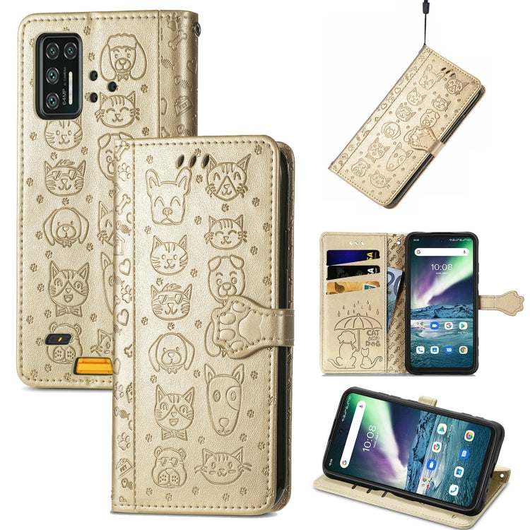 Lovely Cat and Dog Embossing Pattern Horizontal Flip Leather Case , with Holder & Card Slots & Wallet & Cartoon Clasp & Lanyard, For OPPO Realme C20, For UMIDIGI Bison GT, For Wiko Y61, For Xiaomi Redmi 10