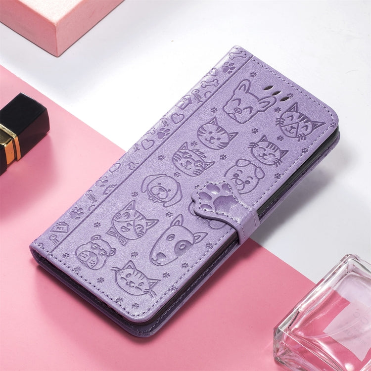 Lovely Cat and Dog Embossing Pattern Horizontal Flip Leather Case , with Holder &amp; Card Slots &amp; Wallet &amp; Cartoon Clasp &amp; Lanyard, For CUBOT Note 20, For Oukitel C21, For OnePlus Nord 2 5G