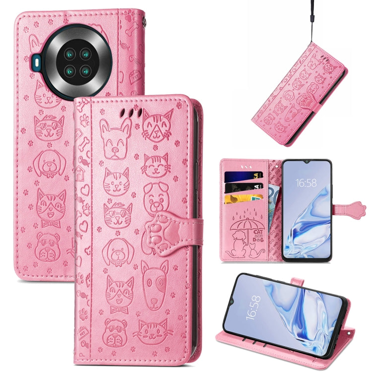 Lovely Cat and Dog Embossing Pattern Horizontal Flip Leather Case , with Holder &amp; Card Slots &amp; Wallet &amp; Cartoon Clasp &amp; Lanyard, For CUBOT Note 20, For Oukitel C21, For OnePlus Nord 2 5G