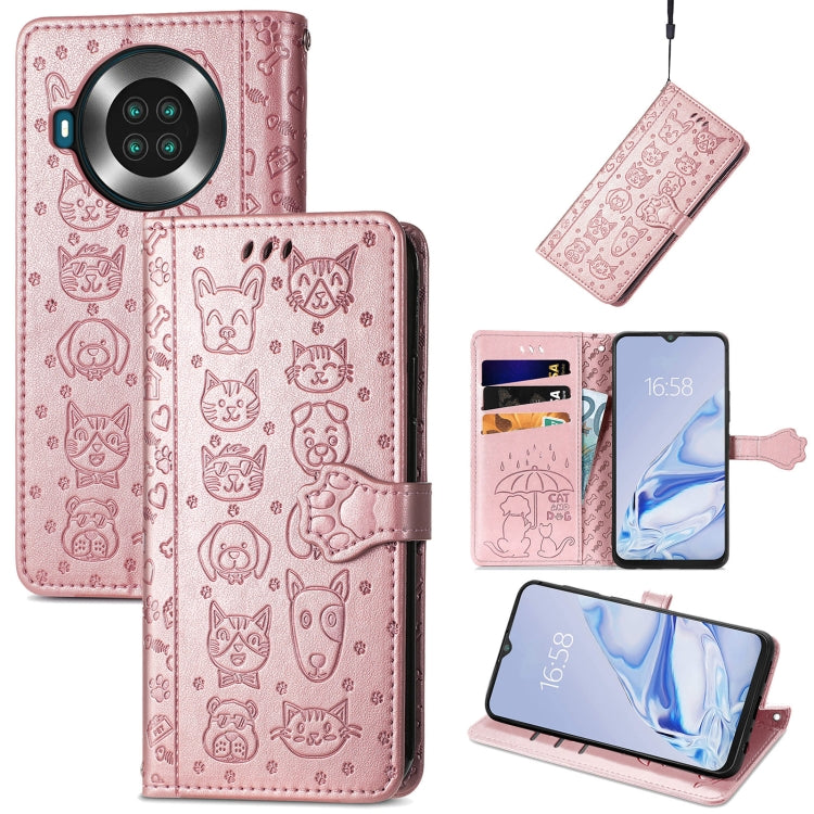 Lovely Cat and Dog Embossing Pattern Horizontal Flip Leather Case , with Holder &amp; Card Slots &amp; Wallet &amp; Cartoon Clasp &amp; Lanyard, For CUBOT Note 20, For Oukitel C21, For OnePlus Nord 2 5G