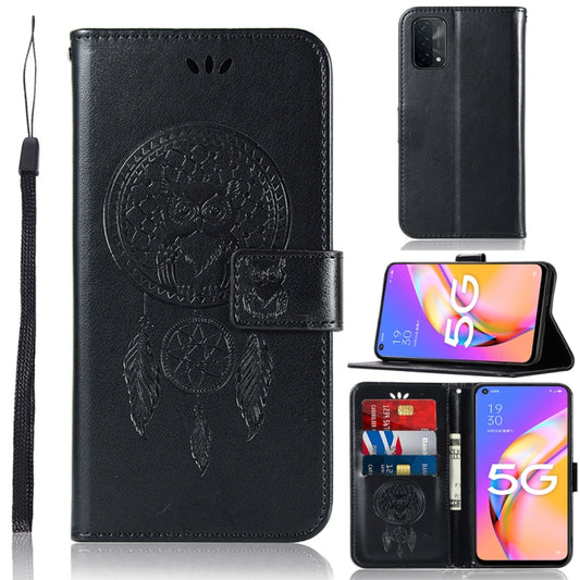 Wind Chime Owl Embossing Pattern Horizontal Flip Leather Case with Holder &amp; Card Slots &amp; Wallet, For OPPO A93 5G, For OPPO A94 / A95 5G