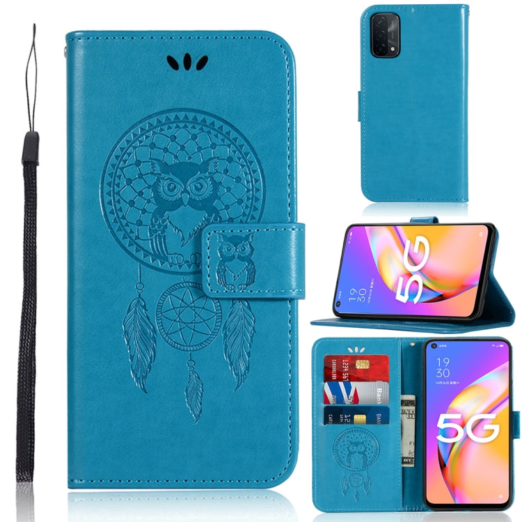 Wind Chime Owl Embossing Pattern Horizontal Flip Leather Case with Holder & Card Slots & Wallet, For OPPO A93 5G, For OPPO A94 / A95 5G