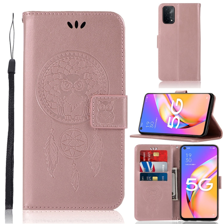 Wind Chime Owl Embossing Pattern Horizontal Flip Leather Case with Holder & Card Slots & Wallet, For OPPO A93 5G