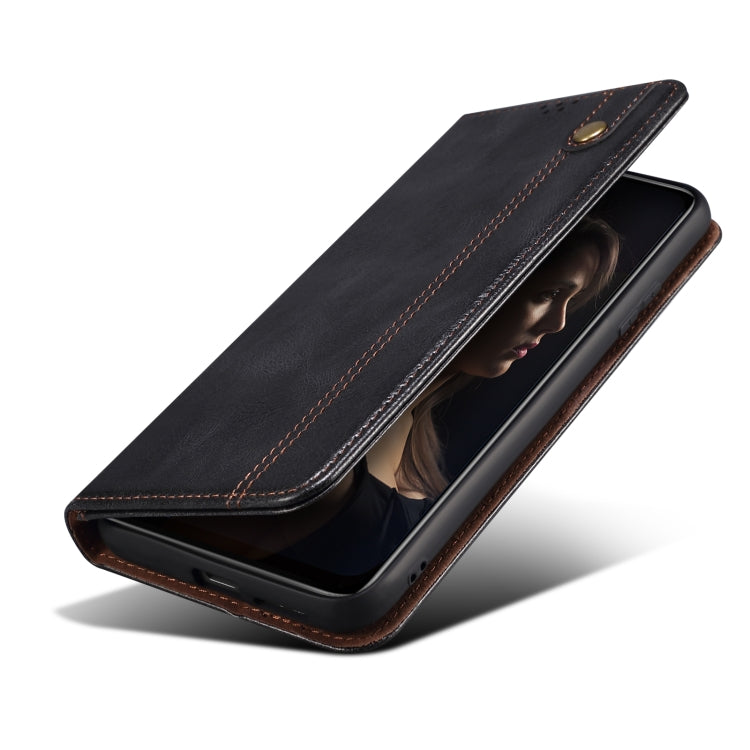 Simple Wax Crazy Horse Texture Horizontal Flip Leather Case with Card Slots & Holder, For OPPO Realme C21Y