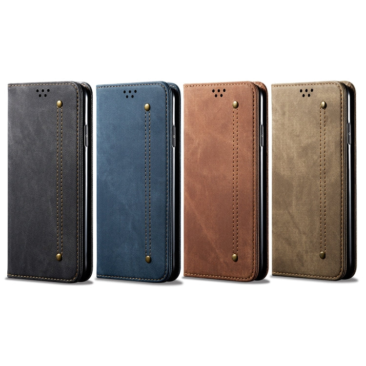 Denim Texture Casual Style Horizontal Flip Leather Case with Holder &amp; Card Slots &amp; Wallet, For OPPO Realme C21Y