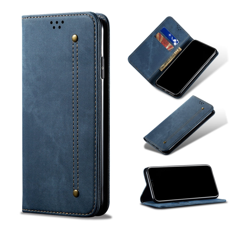 Denim Texture Casual Style Horizontal Flip Leather Case with Holder & Card Slots & Wallet, For OPPO Realme C21Y