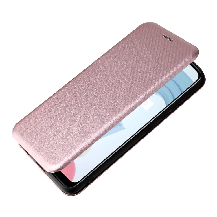 Carbon Fiber Texture Magnetic Horizontal Flip TPU + PC + PU Leather Case with Card Slot, For OPPO Realme C21Y, For vivo iQOO 8