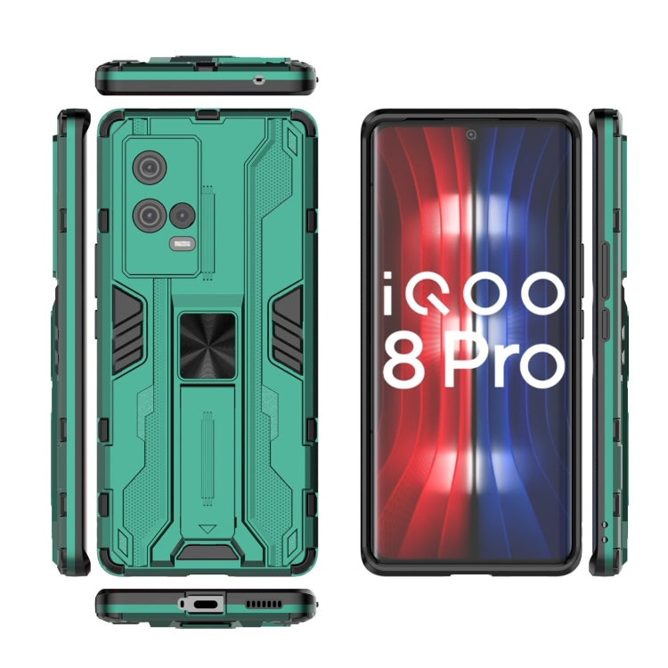 Supersonic PC + TPU Shock-proof Protective Case with Holder, For vivo iQOO 8 Pro