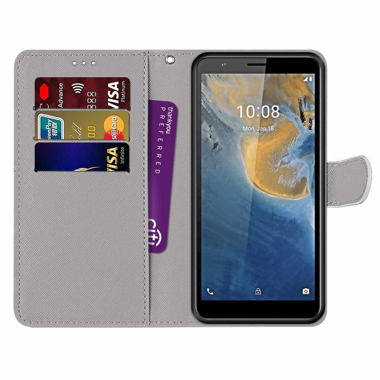 Coloured Drawing Cross Texture Horizontal Flip PU Leather Case with Holder & Card Slots & Wallet & Lanyard, Series 1