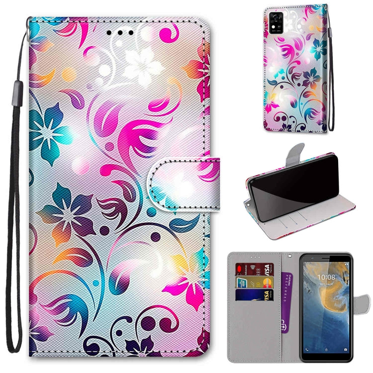 Coloured Drawing Cross Texture Horizontal Flip PU Leather Case with Holder & Card Slots & Wallet & Lanyard, Series 1