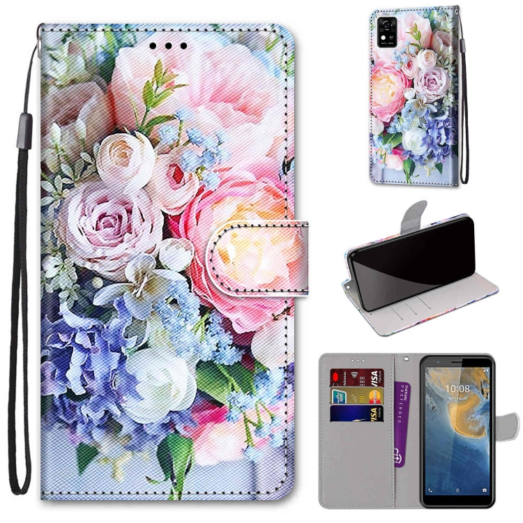 Colored Drawing Cross Texture Horizontal Flip PU Leather Case with Holder &amp; Card Slots &amp; Wallet &amp; Lanyard, Series 1