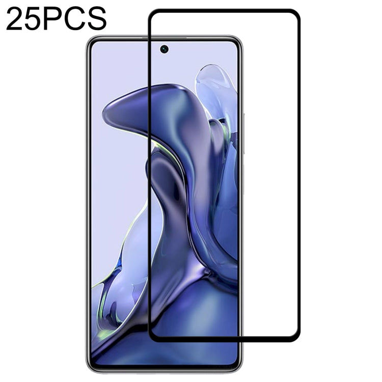 25 PCS Full Glue Full Screen Tempered Glass Film