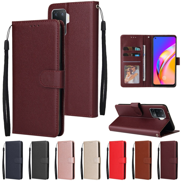 Multifunctional Horizontal Flip Leather Case, with Three Card Slot & Holder & Double Zip Wallett & Photo Frame & Lanyard, For OPPO A94 4G, For OPPO Realme 8 / 8 Pro 4G, For Xiaomi Redmi Note 10 5G