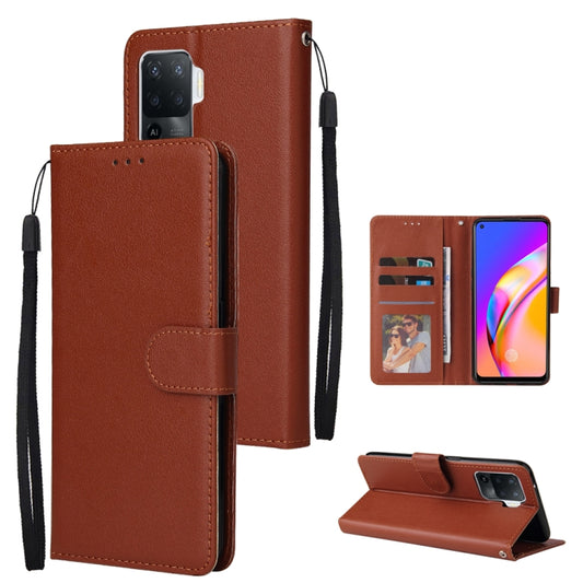 Multifunctional Horizontal Flip Leather Case, with Three Card Slot & Holder & Double Zip Wallett & Photo Frame & Lanyard, For OPPO A94 4G, For OPPO Realme 8 / 8 Pro 4G, For Xiaomi Redmi Note 10 5G