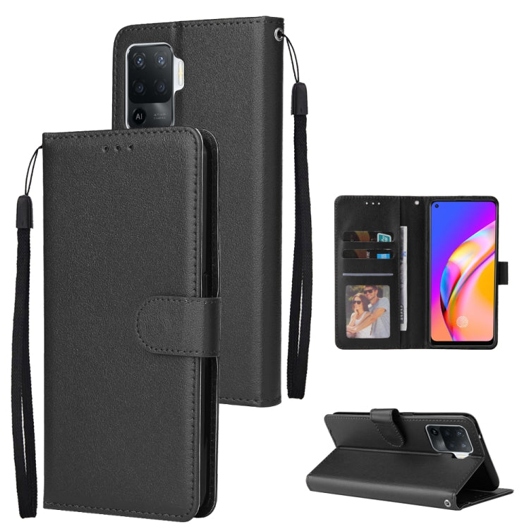 Multifunctional Horizontal Flip Leather Case, with Three Card Slot & Holder & Double Zip Wallett & Photo Frame & Lanyard, For OPPO A94 4G, For OPPO Realme 8 / 8 Pro 4G, For Xiaomi Redmi Note 10 5G